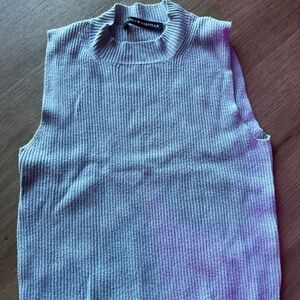 Brandy Melville John Galt Women's Ribbed Cropped Connor Tank in Baby Blue OS S